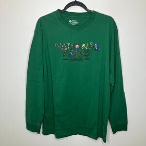 NWT PARKS PROJECT Unisex National Parks 90's Doodle Long Sleeve Green Small